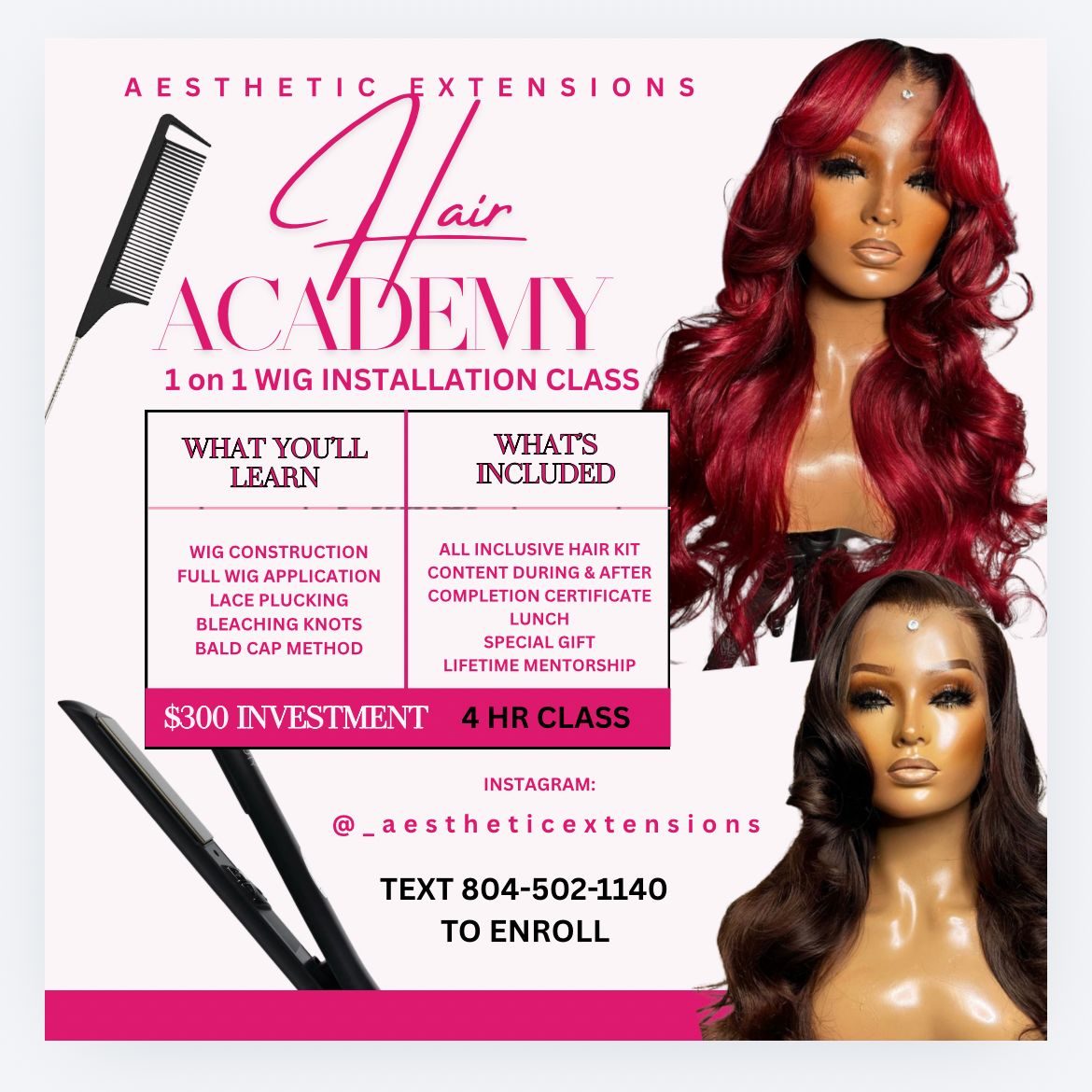 D-I-Y Wig Install Class