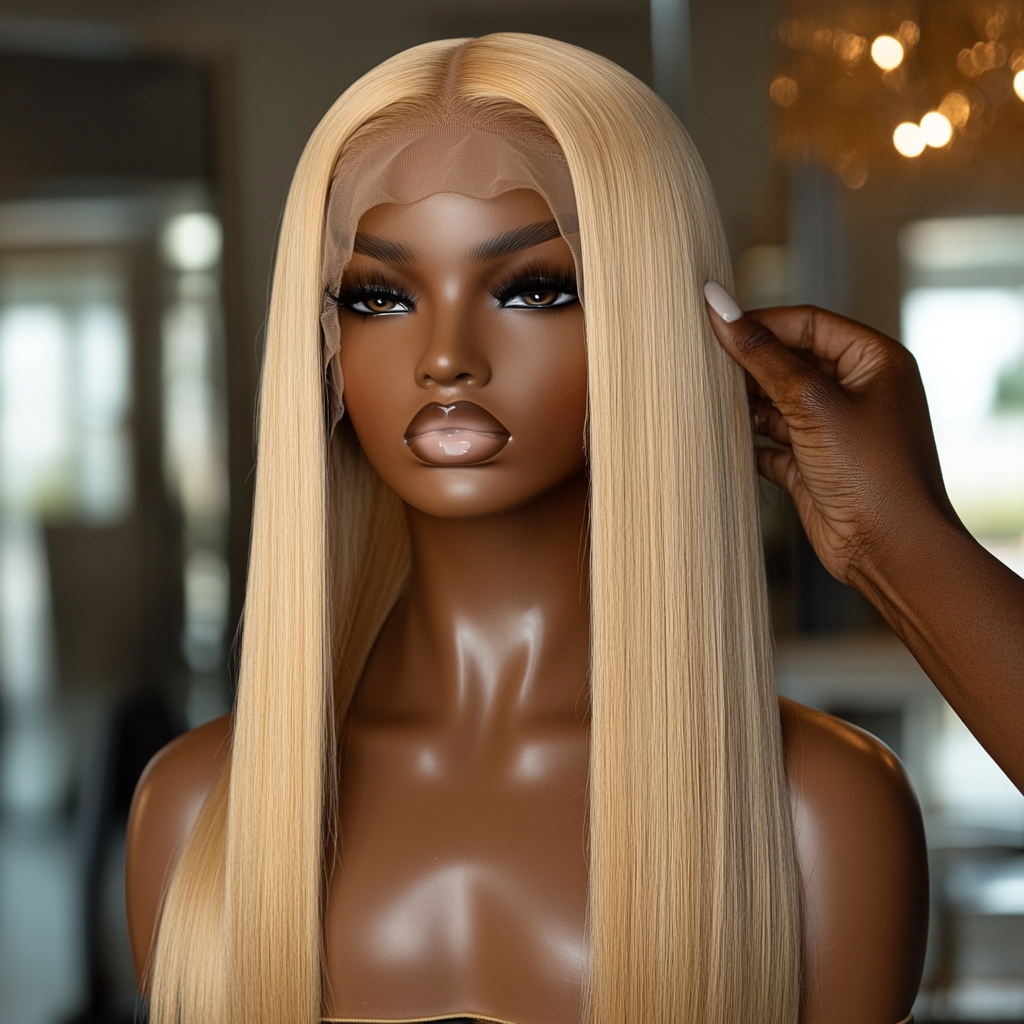 Blonde Straight 13x4 Transparent Lace Front Wig